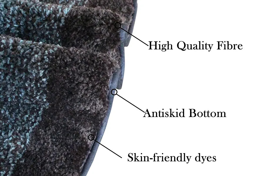 Luxe Home Bath Mat Super Soft Anti Skid Slip Water Soak Washable Oyster Door Mats for Home, Bathroom Mat, Floor Mat, Kitchen Mat for Floor  Burnt Green, Pack of 2